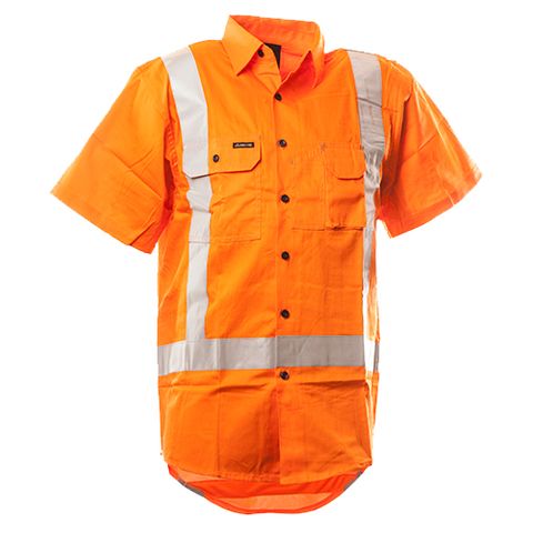 WORKWEAR SAFE T TEC S/S COTTON SHIRT TTMC ORANGE