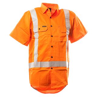 WORKWEAR SAFE T TEC S/S COTTON SHIRT TTMC ORANGE