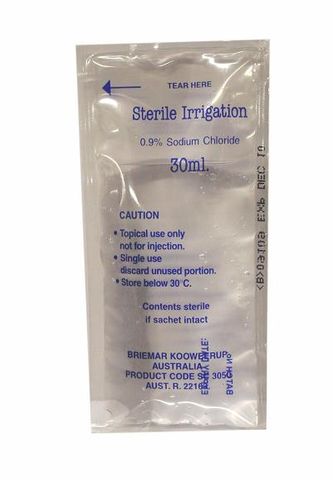 FIRST AID PFIZER SALINE SACHET 30ML