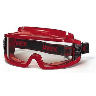 EYEWEAR UVEX ULTRAVISION GOGGLES GAS TIGHT AND CHEM FRAME RED