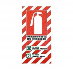 SIGN PSL FIRE EXTINGUISHER BLAZON Co2 PVC EA