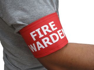 SIGN QSI WARDEN ARM BAND RED 100X300 EA