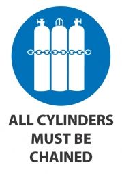 SIGN QSI GAS CYCLINDERS PVC 240mm x 340mm EA