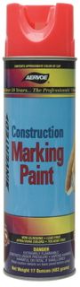 CONSTRUCTION MARKING SPRAY PAINT 246 FLUOR RED BIG CAN EACH