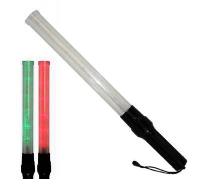 TRAFFIC LED RED/GREEN SIGNALLING BATON EACH