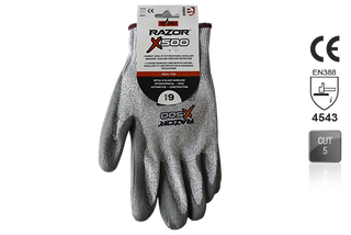 GLOVES ESKO RAZOR X500 CUT 5 GREY E430 PAIR