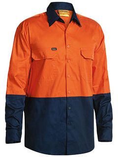 WORKWEAR BISLEY HIVIS COOL L/W L/S SHIRT