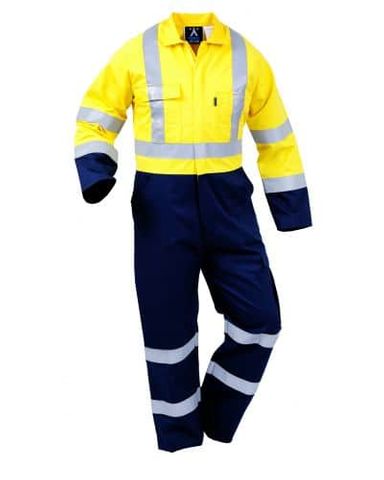 COTTON ZIP OVERALL D/N  HIVIS