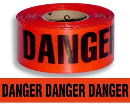 TAPE POLYMARK RED DANGER 100MM X 300M