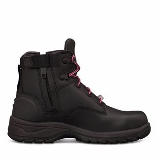 BOOT OLIVER 49 SERIES ZIP SIDED LADIES LACE UP BLACK (UK6) PAIR