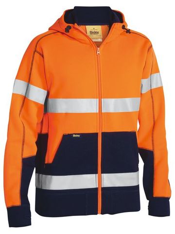 BISLEY TAPED HIVIS FLEECE HOODIE