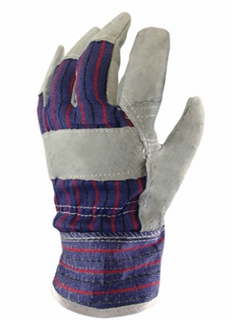 GLOVES LYNN RIVER DENIM BACK LEATHER PALM 6 PAIR PACK