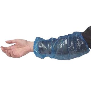 DISPOSABLE PE SLEEVE COVERS BLUE 400MM CTN 1000