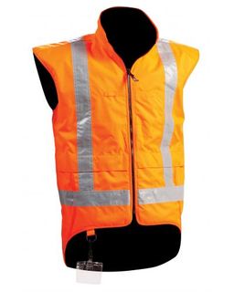 SMART VEST ARGYLE BISON STAMINA TTMC ORANGE DAY NIGHT + LOGO