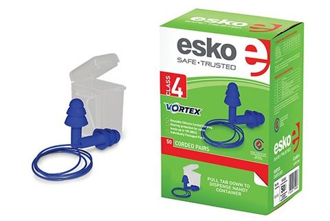 HEARING ESKO EARPLUG BLUE REUSABLE CORDED CL 4 BX 50