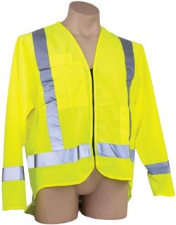 WORKWEAR QSI VEST LONG SLEEVE YELLOW DAY/NIGHT EACH
