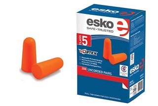HEARING ESKO EARPLUGS  VORTEX ORANGE UNCORDED CL 5 BX 200