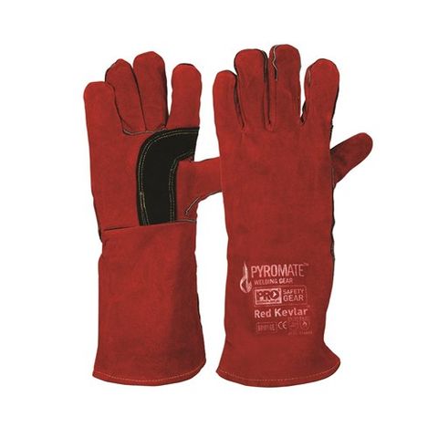 GLOVES PROCHOICE WELDING GLOVE RED KEVLAR 40CM