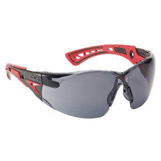 EYEWEAR BOLLE RUSH PLUS SMOKE AF/AS SAFETY SPEC (RED)  EACH