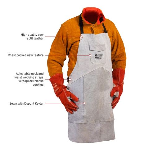 WELDING FUSION LEATHER APRON EA