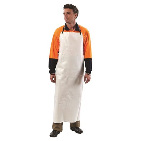 WHITE APRONS PVC WITH HOOKS EACH