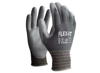 GLOVES ESKO PU FLEX-IT NYLON PAIR GREY/GREY PALM