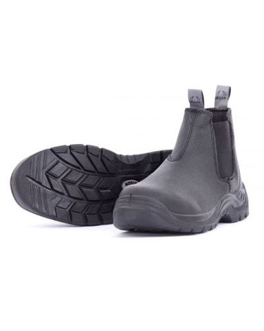 BOOT BISON TRADE SLIP ON SAFETY BLACK PAIR BISON00