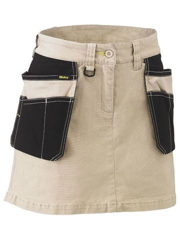 CLOTHING BISLEY FLEX & MOVE WOMENS SKORT STRETCH COTTON STONE SZ6 EA