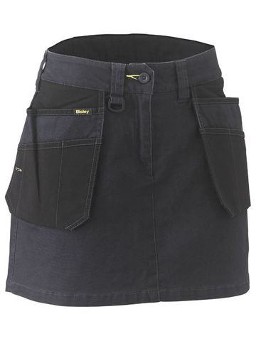 CLOTHING BISLEY FLEX & MOVE WOMENS SKORT STRETCH COTTON BLACK SZ6 EA