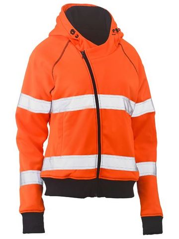 WORKWEAR BISLEY WOMENS TAPED HI VIS FLEECE JUMPER EA