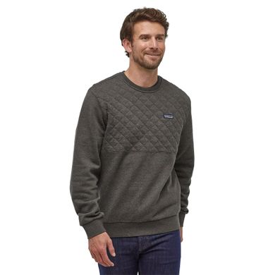 Men's organic cotton quilt sales crewneck sweatshirt