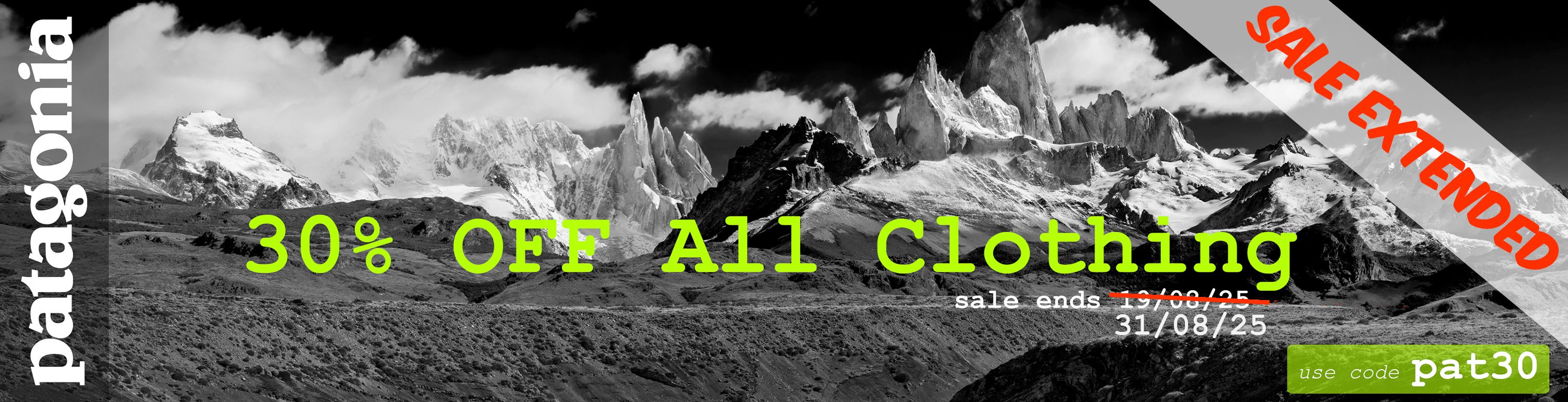 Winter Clothing Sale 30% Off all Patagonia Clothing