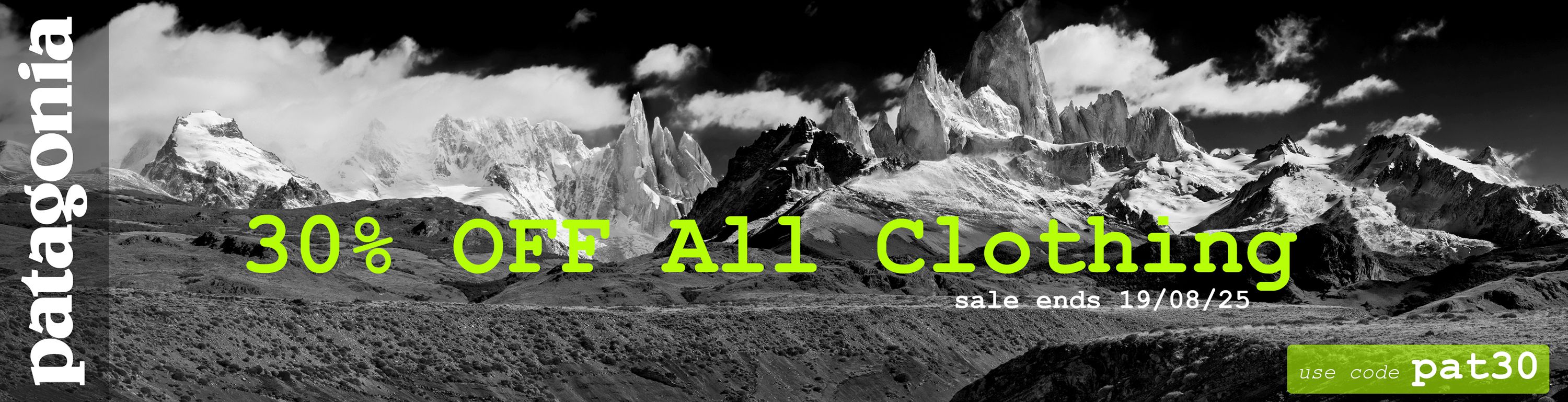 Winter Clothing Sale 30% Off all Patagonia Clothing