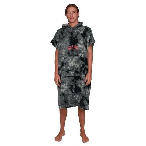 Billabong Mens Hooded Towel Black Tie Dy