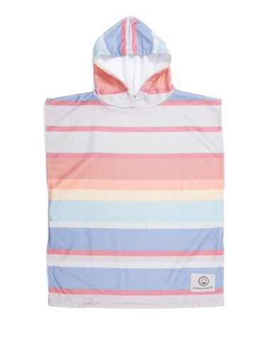 O&e Toddlers  Hooded Poncho Multi Stripe