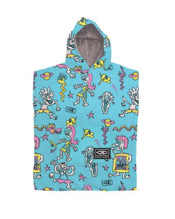 O&e Toddlers Irvine Hooded Poncho - Blue