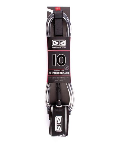 O&E Regular Diamond Flex SUP / Longboard Leash 10'