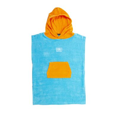 O&e Toddlers  Hooded Poncho Blue