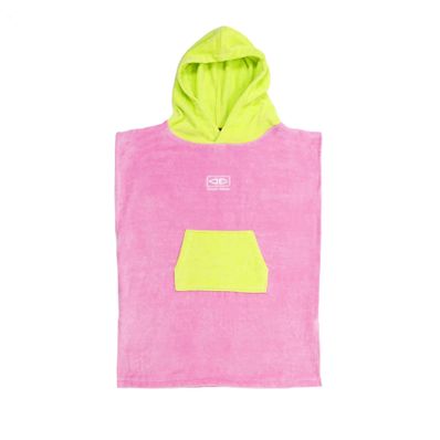 O&e Toddlers  Hooded Poncho Pink