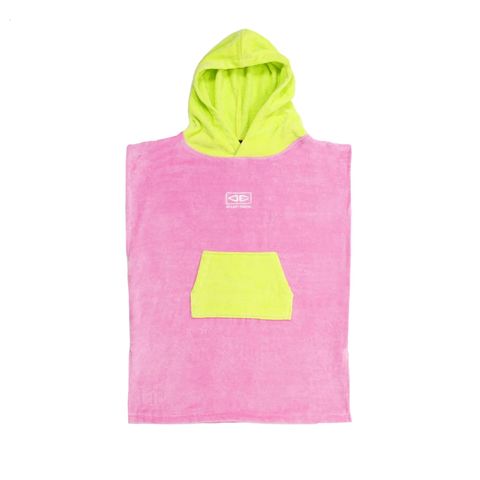 O&e Toddlers  Hooded Poncho Pink
