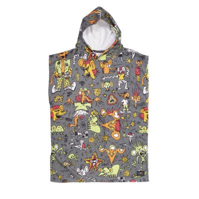 O&e Youth Irvine Hooded Poncho Charcoal