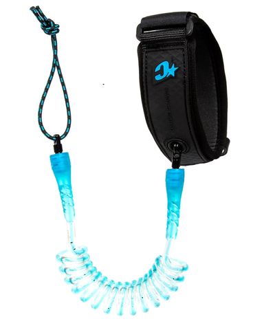 Creatures Reliance  Bodyboard Bicep Leash - Cyan Speckle Black