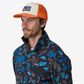 Patagonia P-6 Logo Trucker Hat - White with Redtail Rust