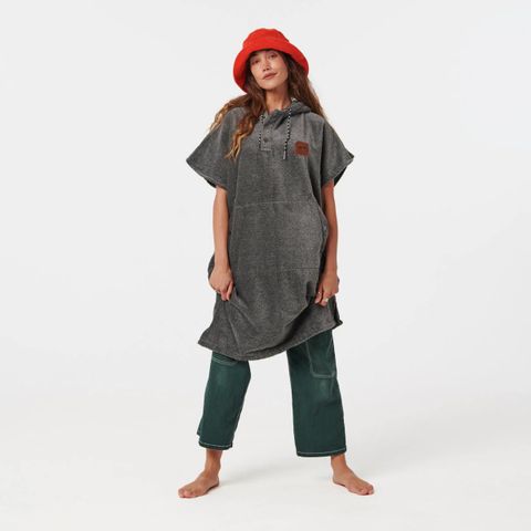 Slowtide The Digs Poncho Heath Gry L/xl