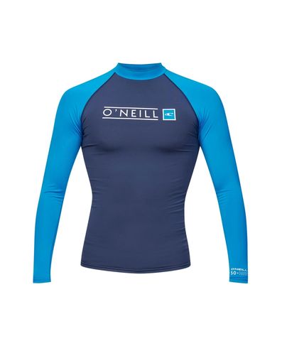 Oneill Reactor Uv Ls Rash Tee Nvy/r M