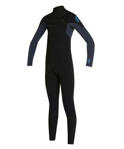 O'Neill Boy's Defender 3/2 Chest Zip Steamer - Black&nbsp;
