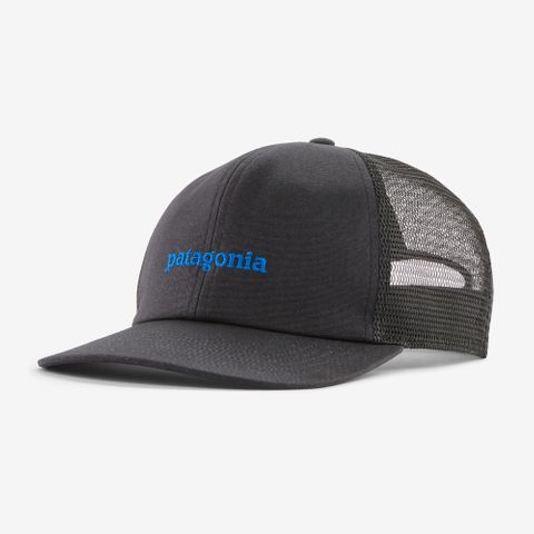 Patagonia Text Logo Relaxed Trucker Hat - Ink Black