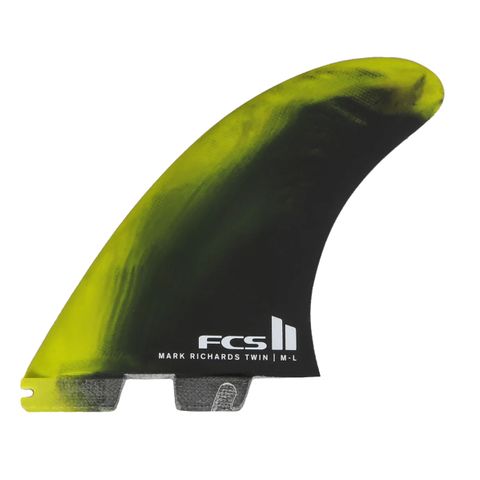 FCS II Mark Richards Twin + Stabiliser Fins - Black