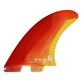 FCS II Mark Richards Twin + Stabiliser Fins - Orange 