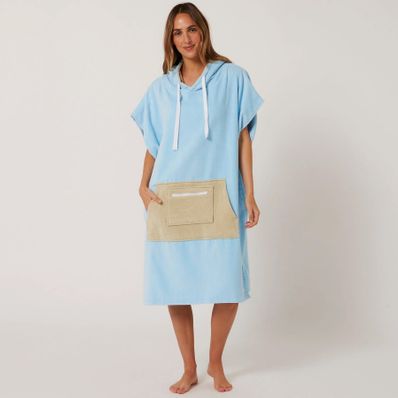 O&e Ladies Daydream Hooded Poncho -pale